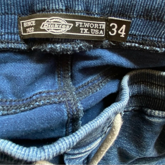 Dickies Stretch Denim Jogger Slim Bermuda Pull On Drawstring Shorts Size 34 Slim - Picture 6 of 12